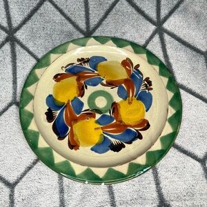 Antique Mexican Puente Talavera Majolica Polychrome Pottery Plate Decor B1